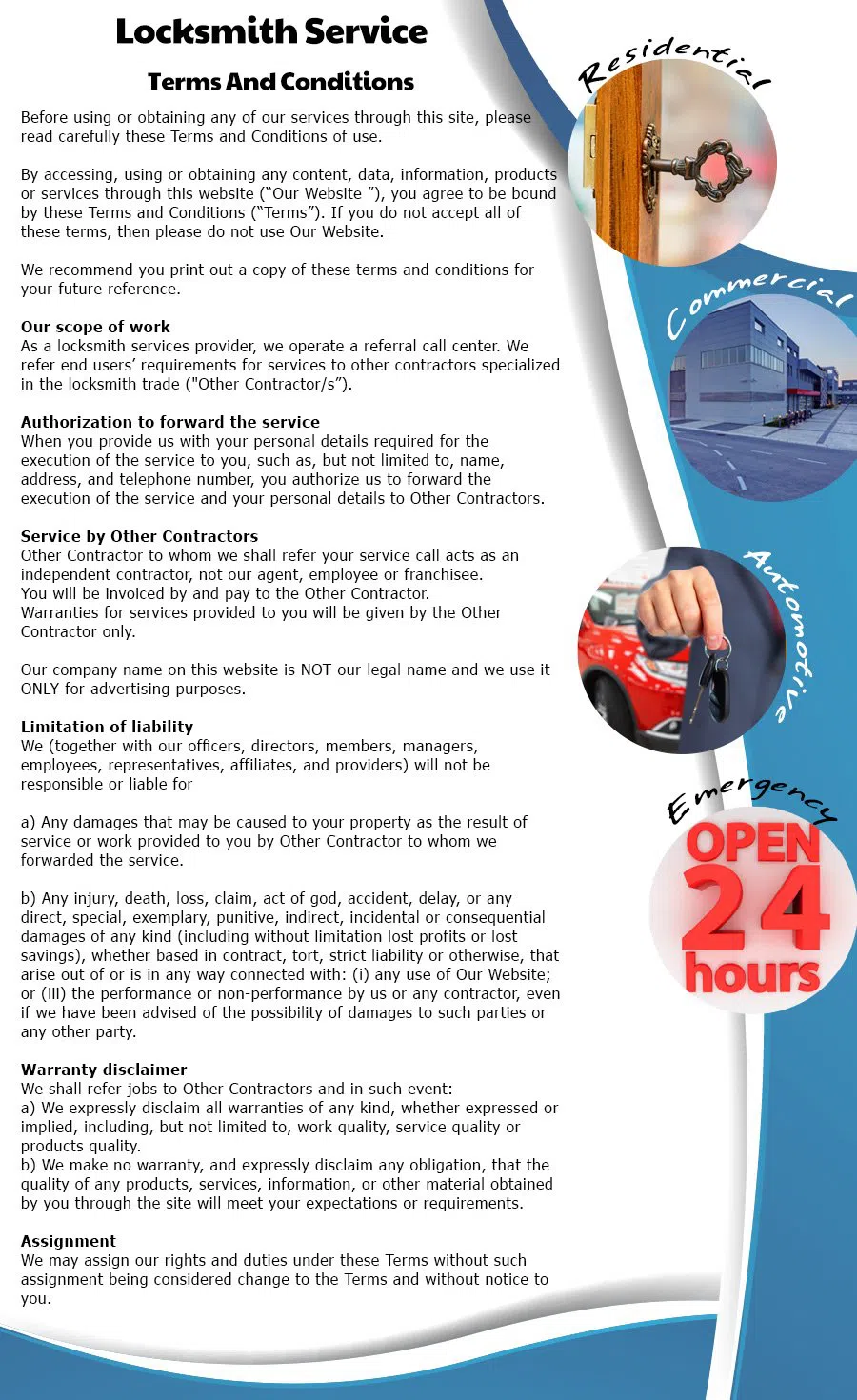 Community Locksmith Store Providence, RI 401-424-9603 - terms-ls